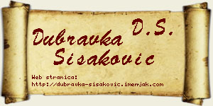 Dubravka Šišaković vizit kartica